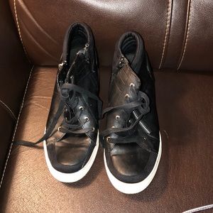 Sole Diva Womens Wedge Ankle Boots Side Zip Fashion Lace Up Shoes Size 7 E